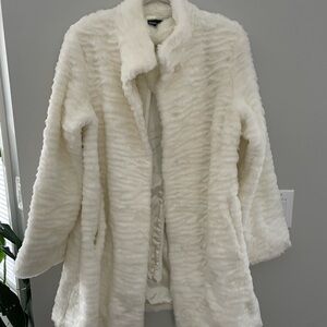 Dennis Basso Cream Teddy Jacket size XL